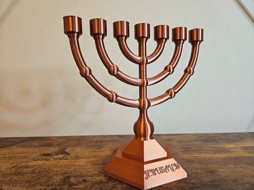 Menorah 3D Sign Decor | Set-Apart Israelite Home Accent | Hebrew Inspired Design