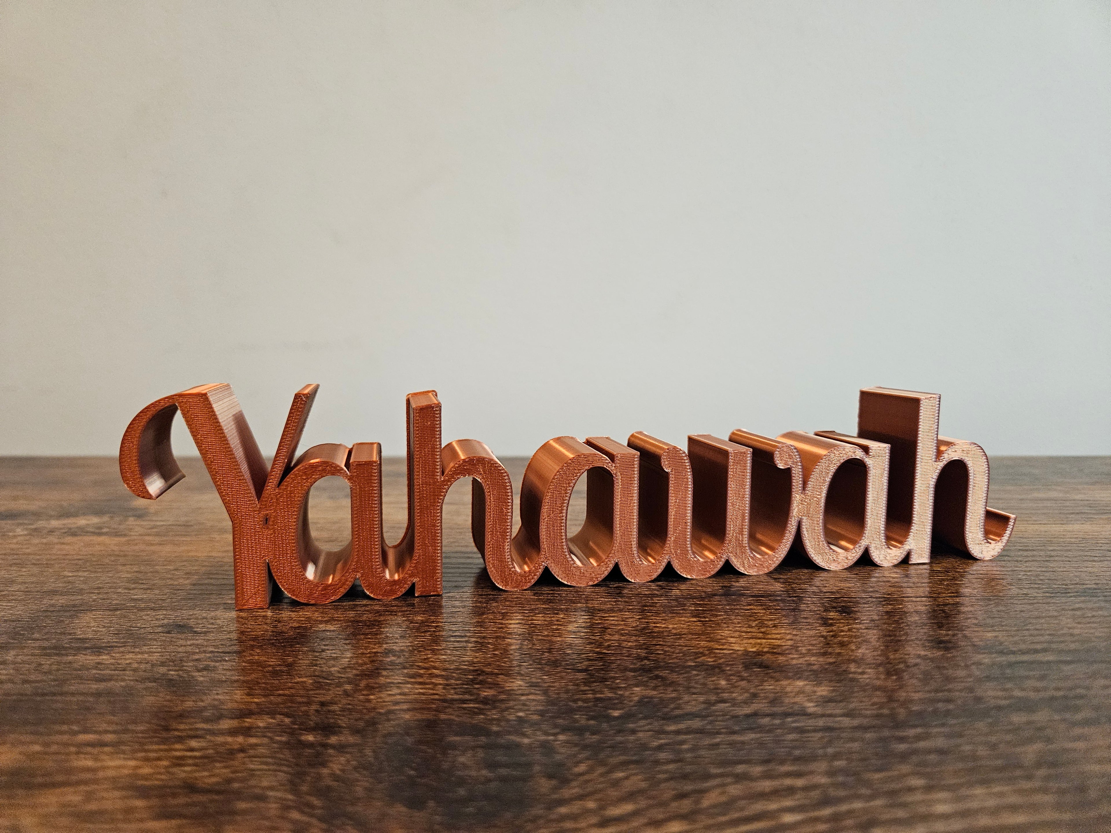 Yahawah 3D Sign Décor | Set-Apart Israelite Home Accent | Hebrew Inspired Design