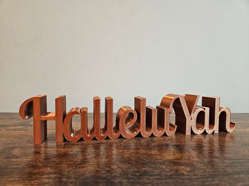 HalleluYah 3D Sign Décor | Set-Apart Israelite Home Accent | Hebrew Inspired Design