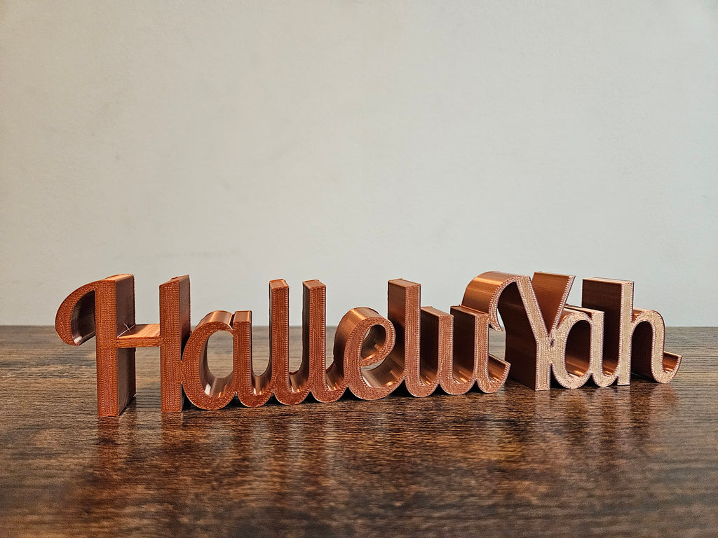 HalleluYah 3D Sign Décor | Set-Apart Israelite Home Accent | Hebrew Inspired Design