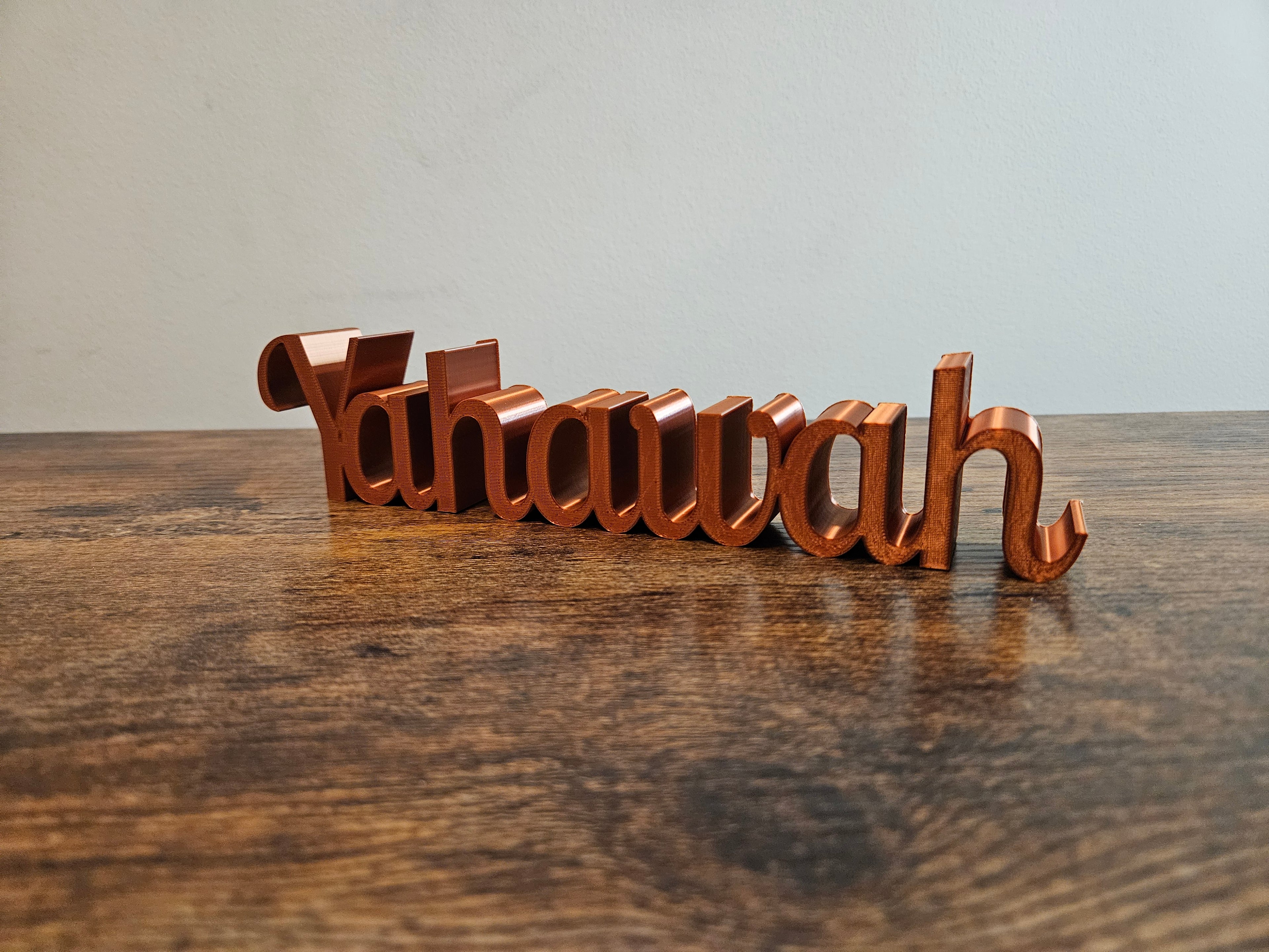 Yahawah 3D Sign Décor | Set-Apart Israelite Home Accent | Hebrew Inspired Design