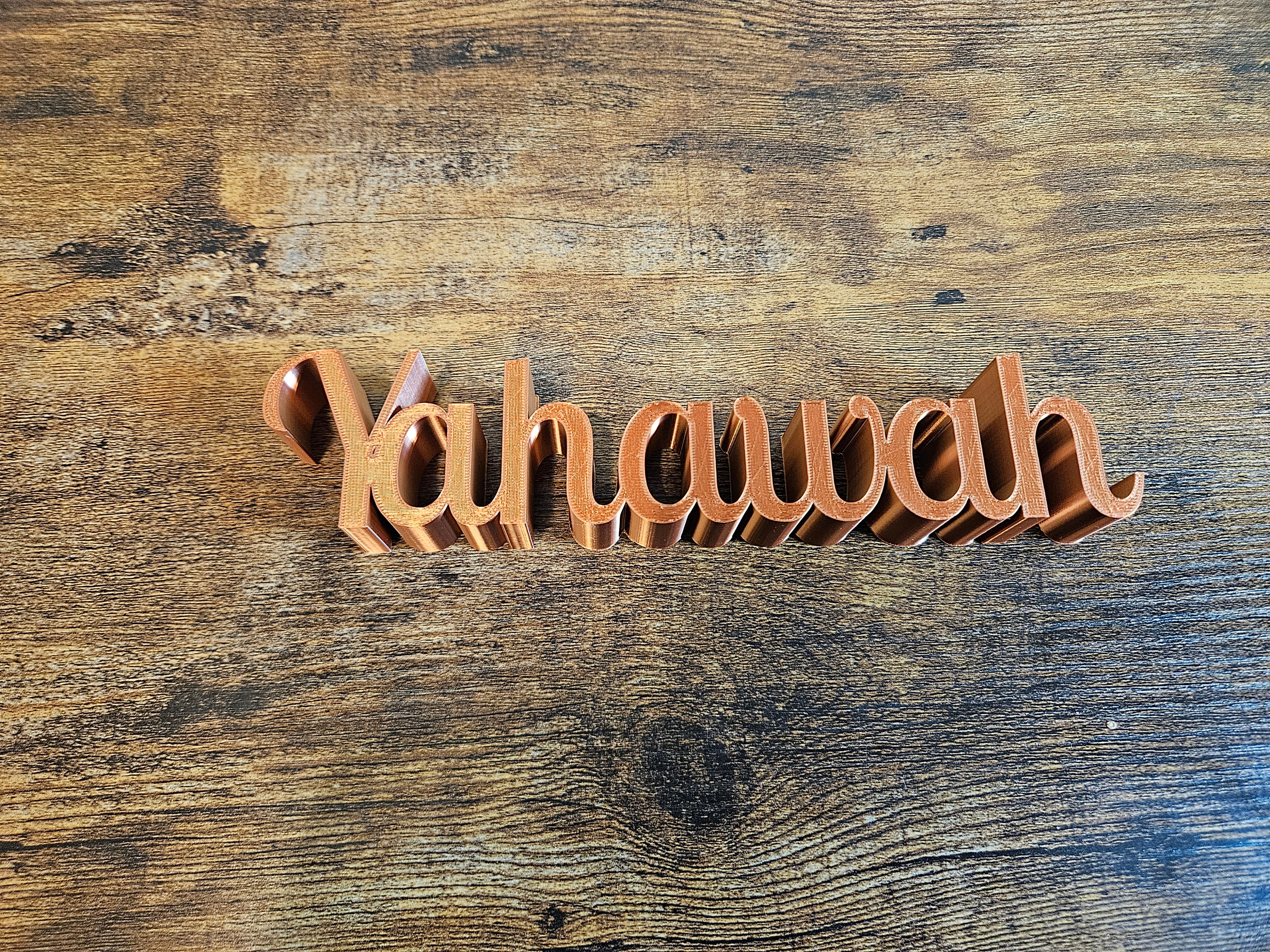 Yahawah 3D Sign Décor | Set-Apart Israelite Home Accent | Hebrew Inspired Design