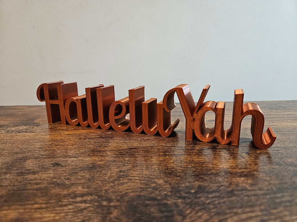 HalleluYah 3D Sign Décor | Set-Apart Israelite Home Accent | Hebrew Inspired Design