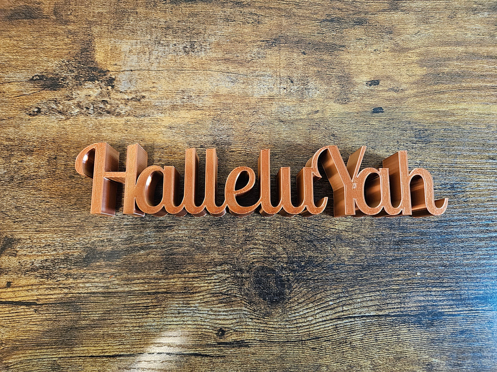 HalleluYah 3D Sign Décor | Set-Apart Israelite Home Accent | Hebrew Inspired Design
