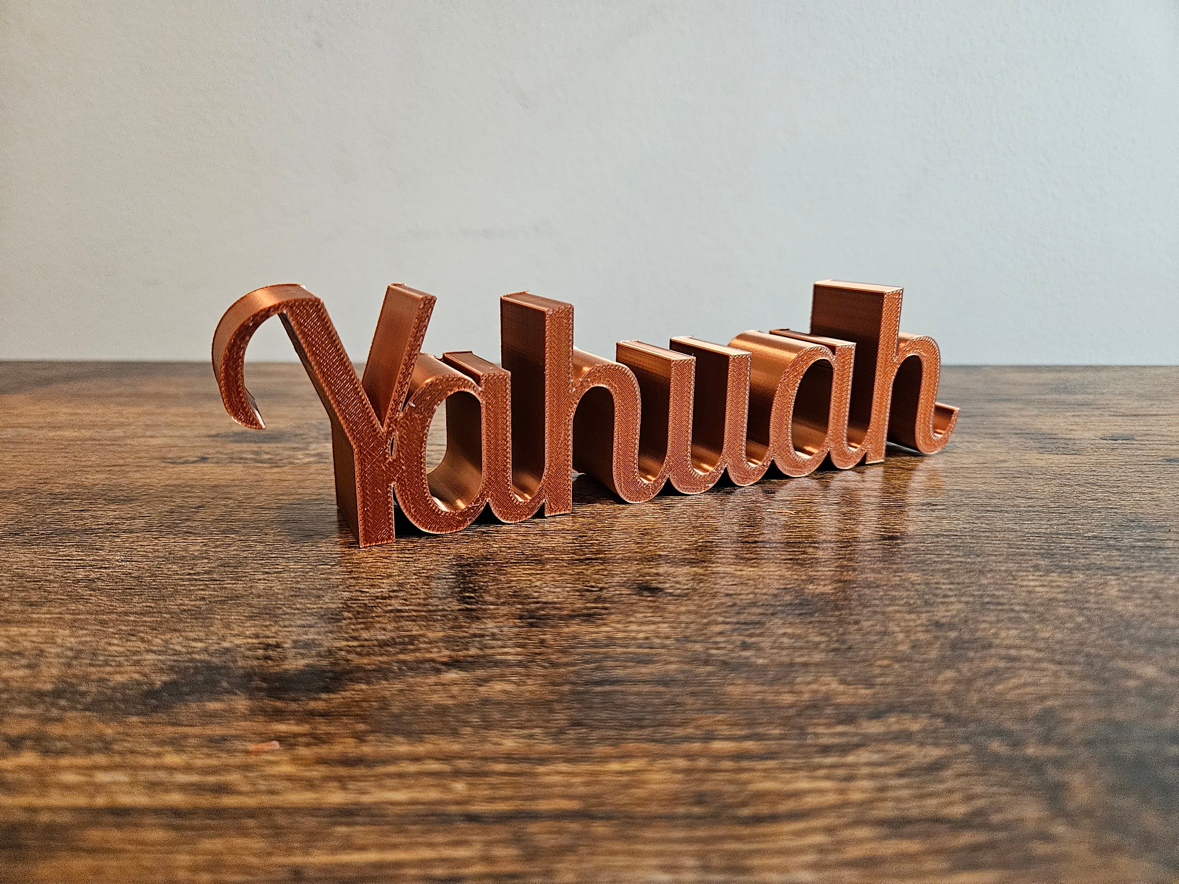 Yahuah 3D Sign Decor | Set-Apart Israelite Home Accent | Hebrew Inspired Design