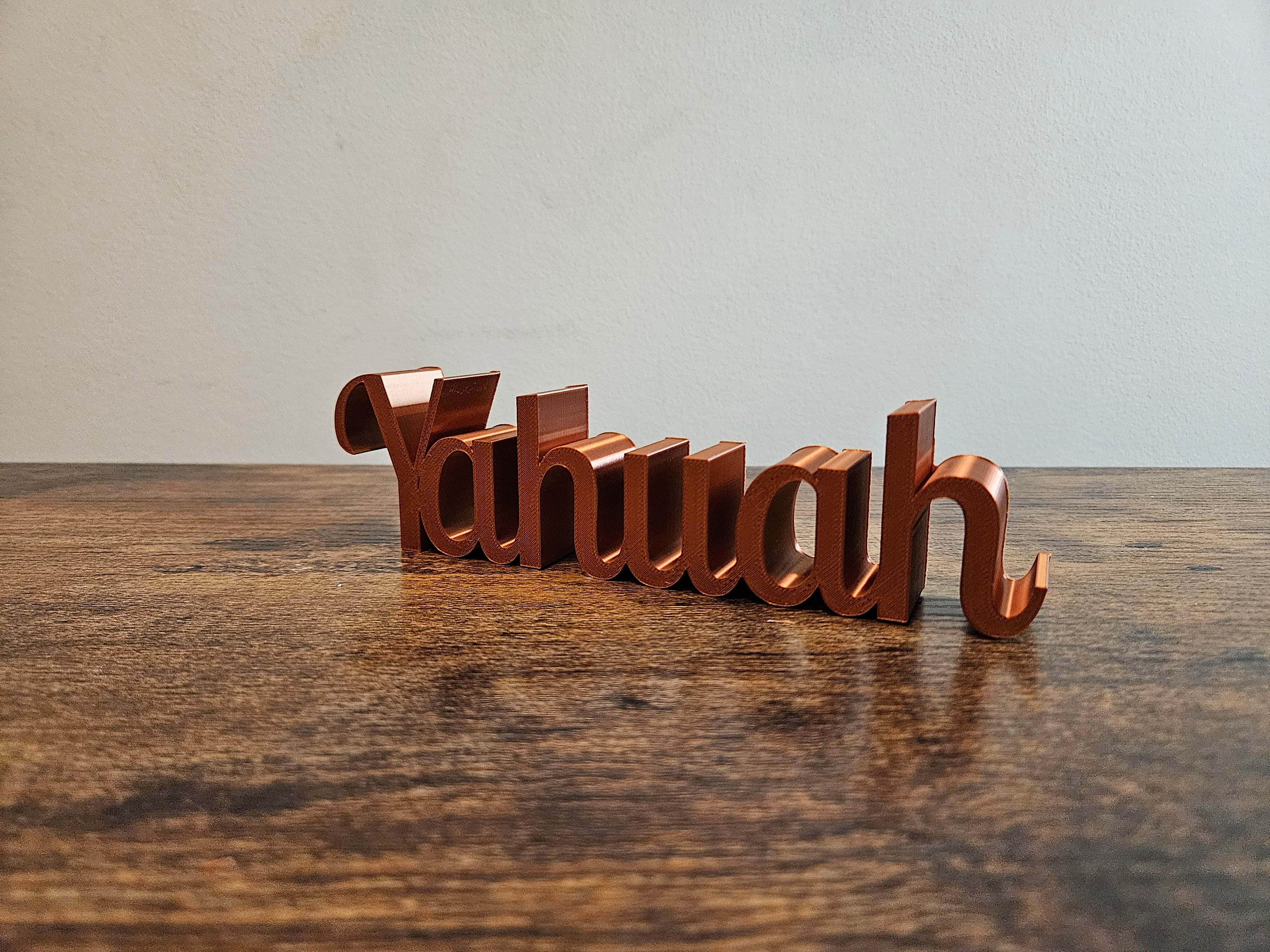 Yahuah 3D Sign Decor | Set-Apart Israelite Home Accent | Hebrew Inspired Design