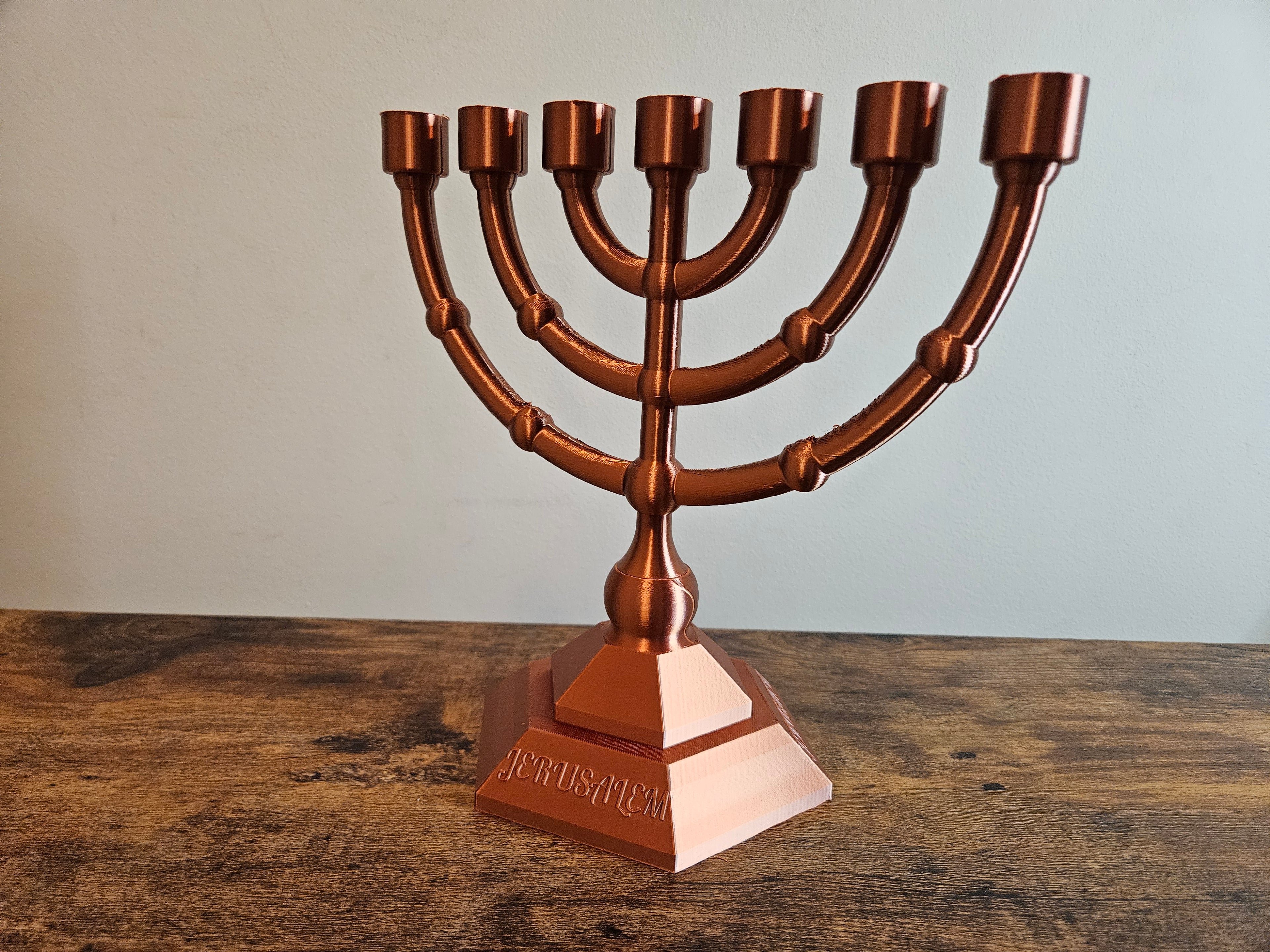 Menorah 3D Sign Decor | Set-Apart Israelite Home Accent | Hebrew Inspired Design