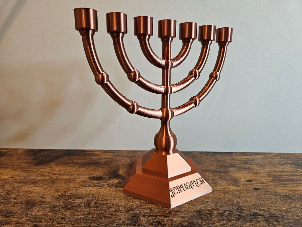 Menorah 3D Sign Decor | Set-Apart Israelite Home Accent | Hebrew Inspired Design