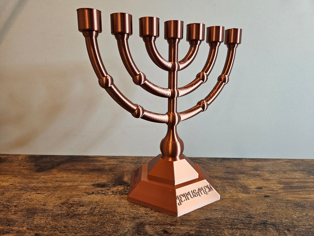 Menorah 3D Sign Decor | Set-Apart Israelite Home Accent | Hebrew Inspired Design