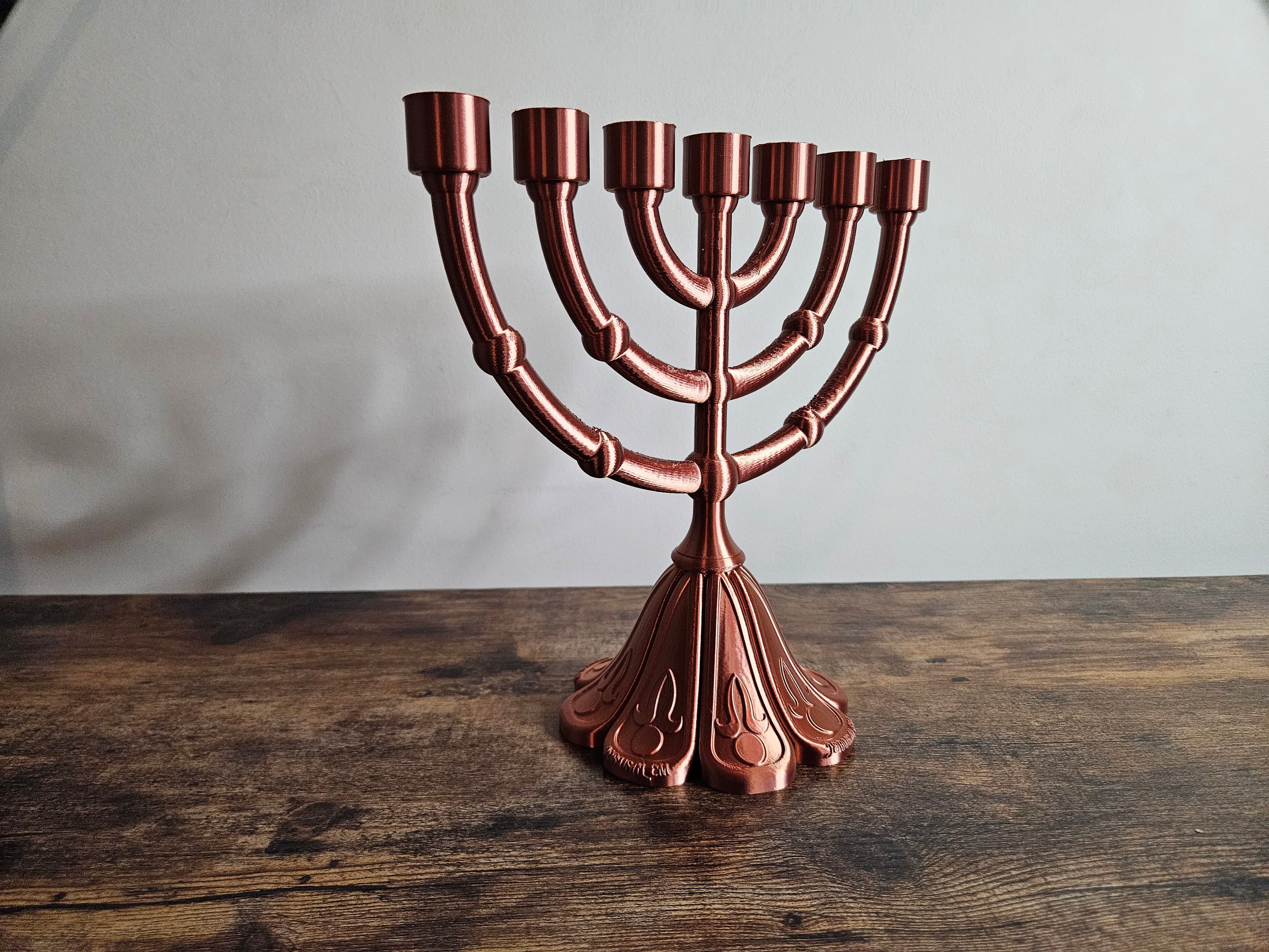 Menorah 3D Sign Decor | Set-Apart Israelite Home Accent | Hebrew Inspired Design