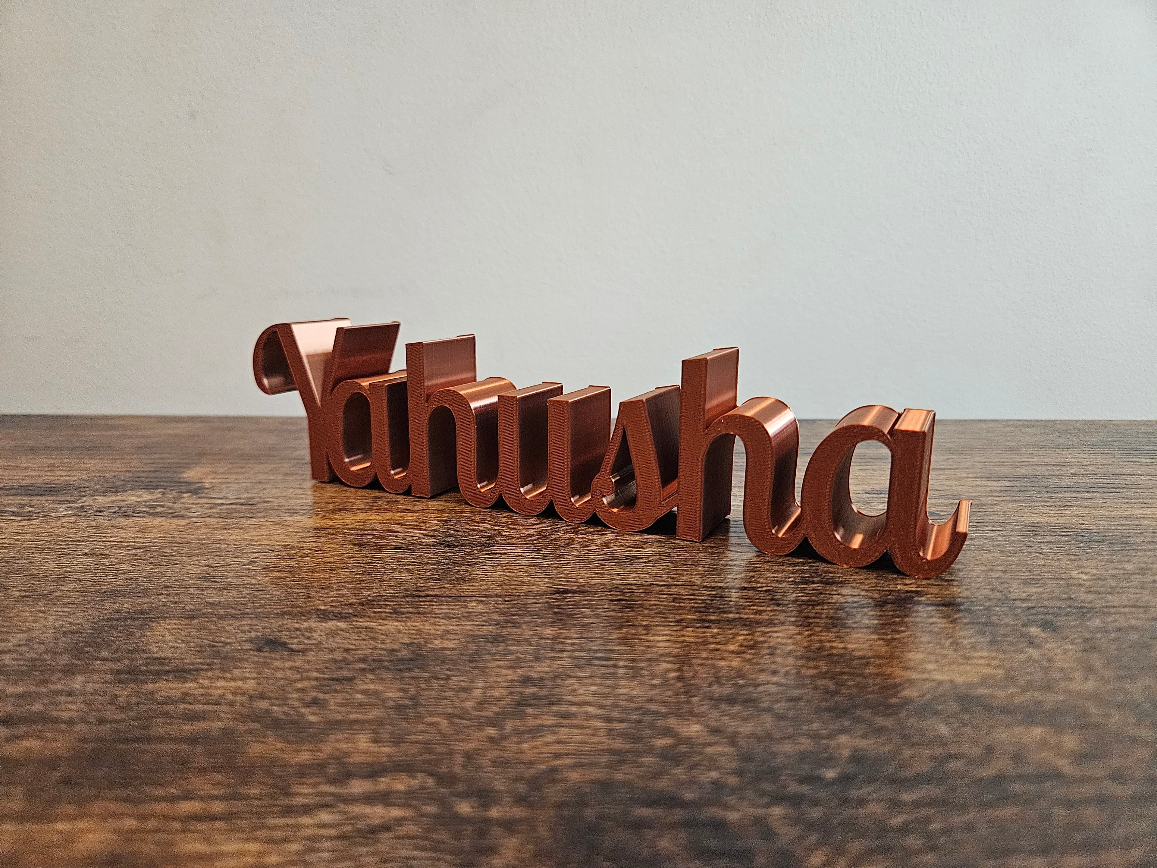 Yahusha 3D Sign Décor | Set-Apart Israelite Home Accent | Hebrew Inspired Design