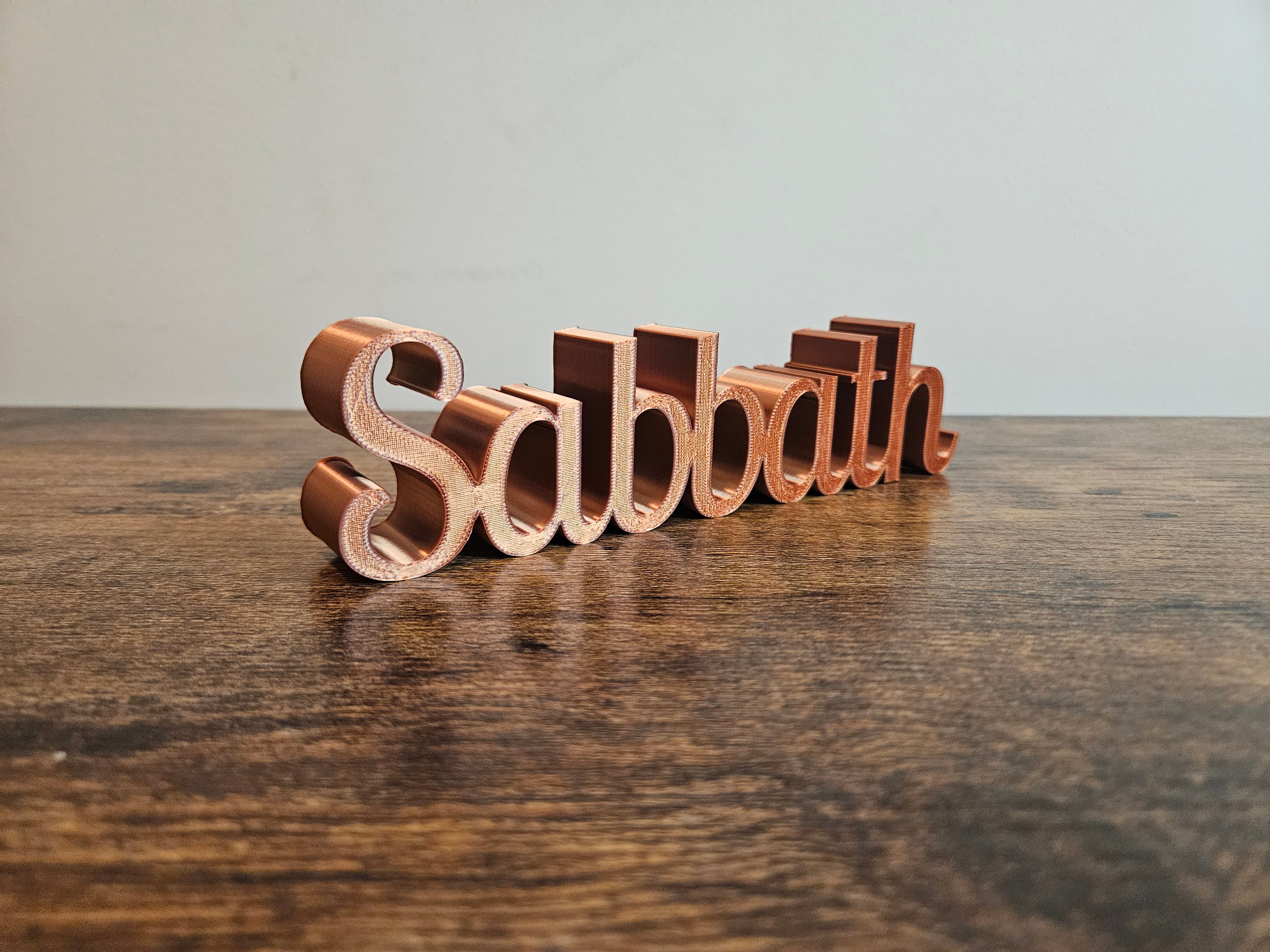 Sabbath 3D Sign Decor | Set-Apart Israelite Home Accent | Hebrew Inspired Design