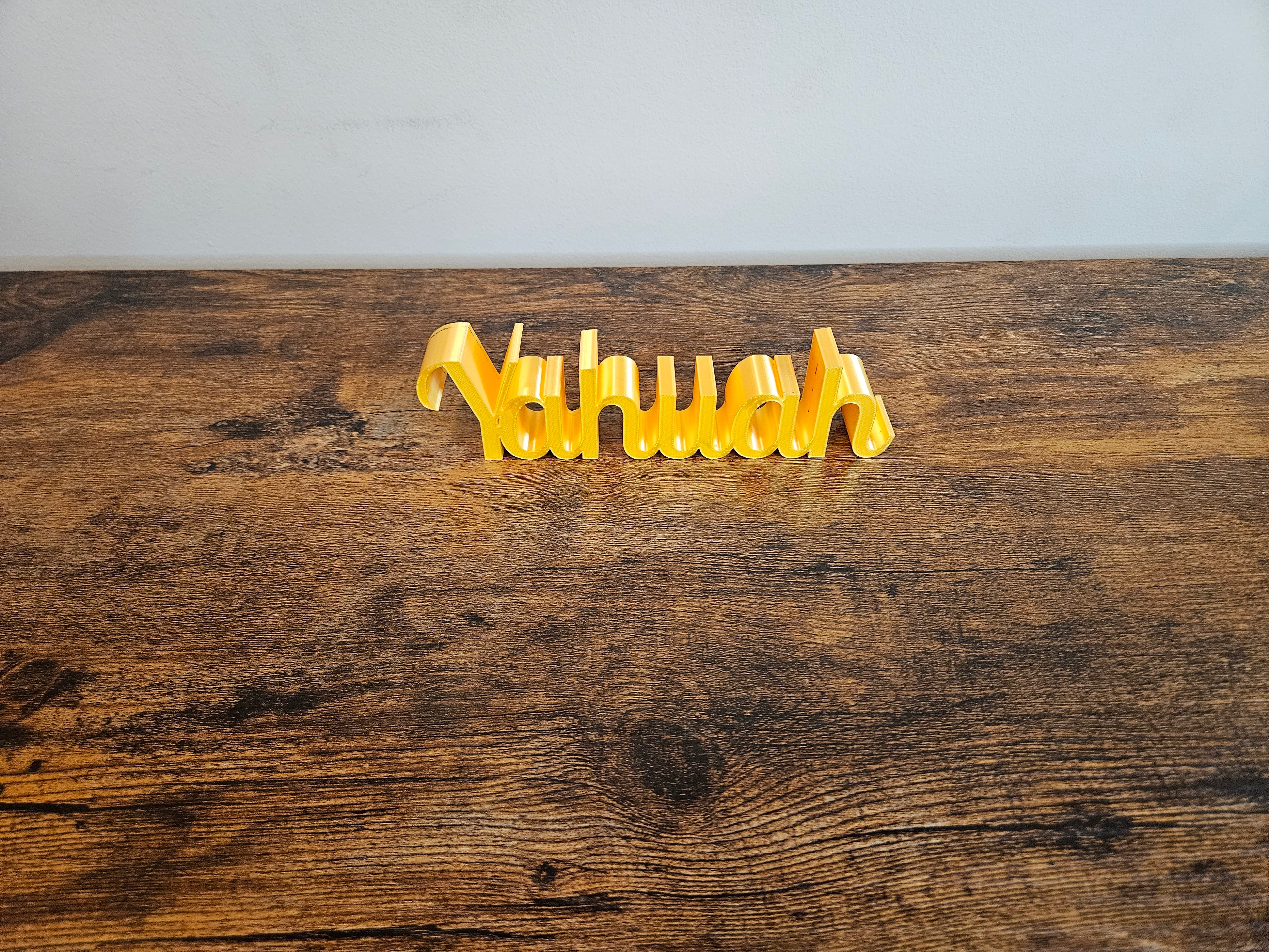 Yahuah 3D Sign Decor | Set-Apart Israelite Home Accent | Hebrew Inspired Design