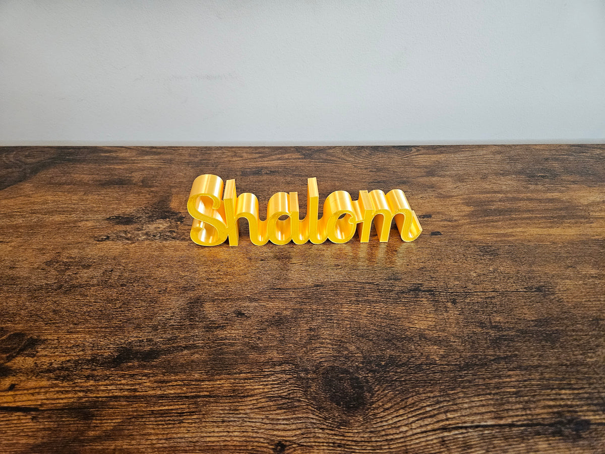 Shalom 3D Sign Decor | Set-Apart Israelite Home Accent | Hebrew Inspired Design